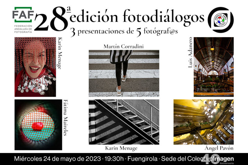 Fotodiálogos: Karin Menage, Fátima Maireles, Martín Corradini, Luis Adanero y Ángel Pavón